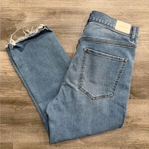 Express Women’s Light Wash Slim Super High Rise Jeans